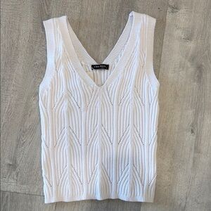 Elegant White Knit Tank Top